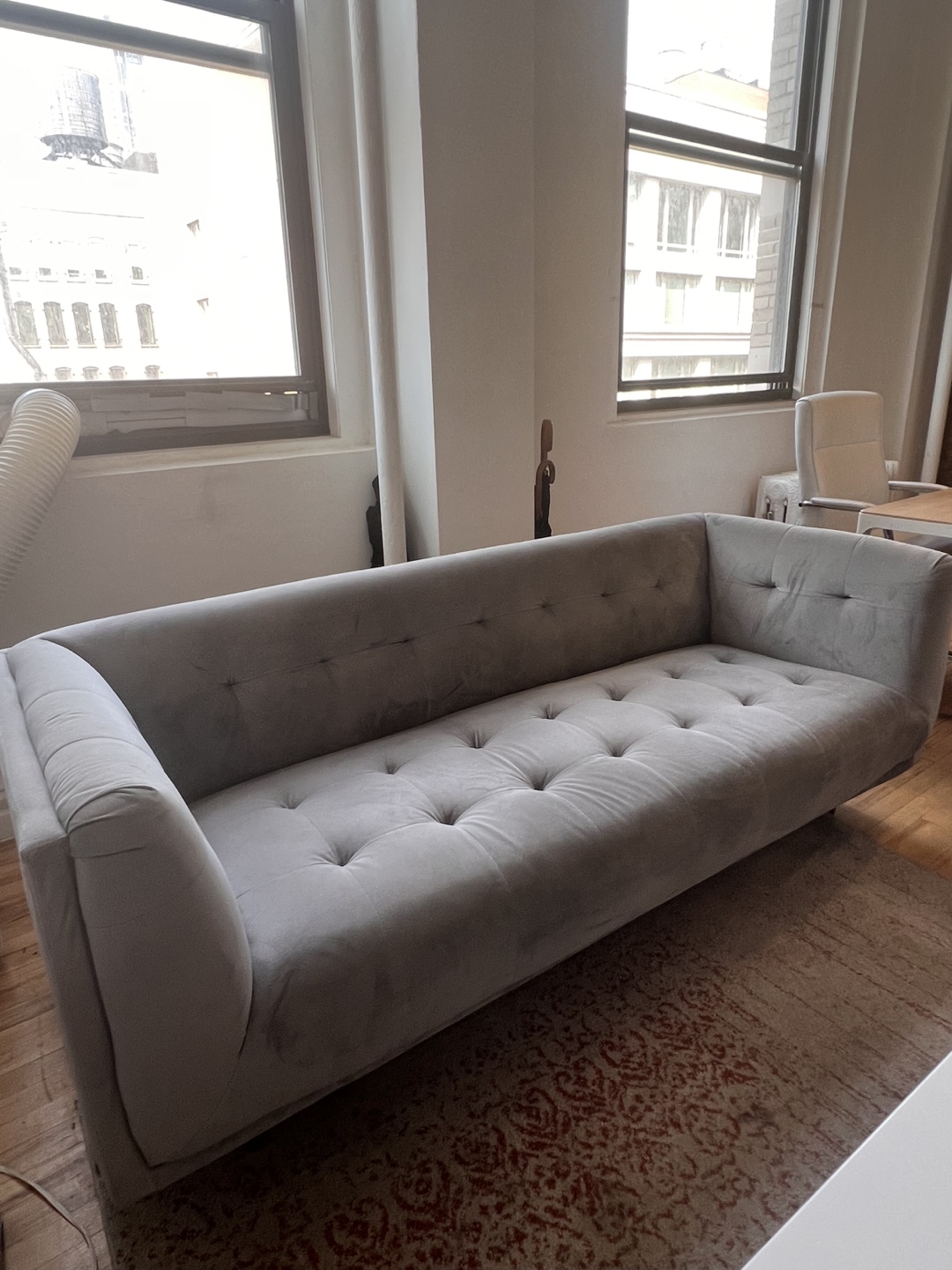 Gray Tufted Sofa