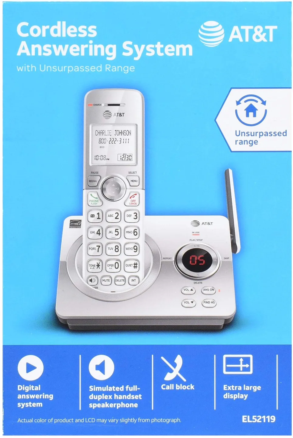 New AT&T EL52119 Cordless Answering System image indicator(3)