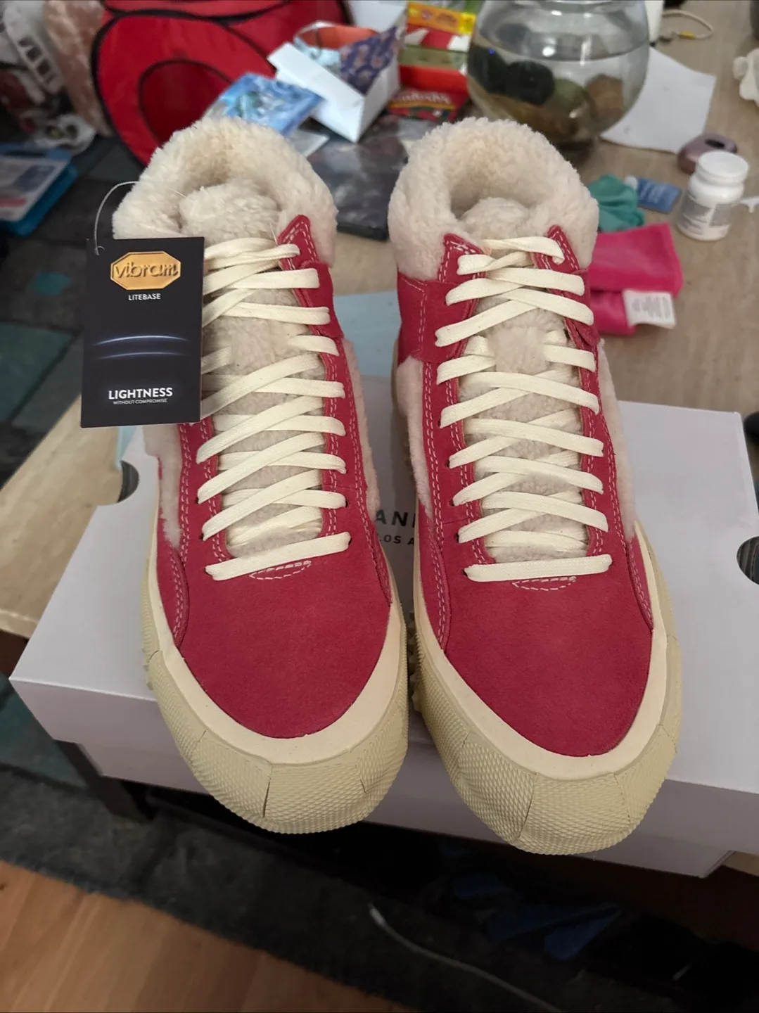 Brandblack  Vibram red Suede Sz 9 Womens image indicator(4)