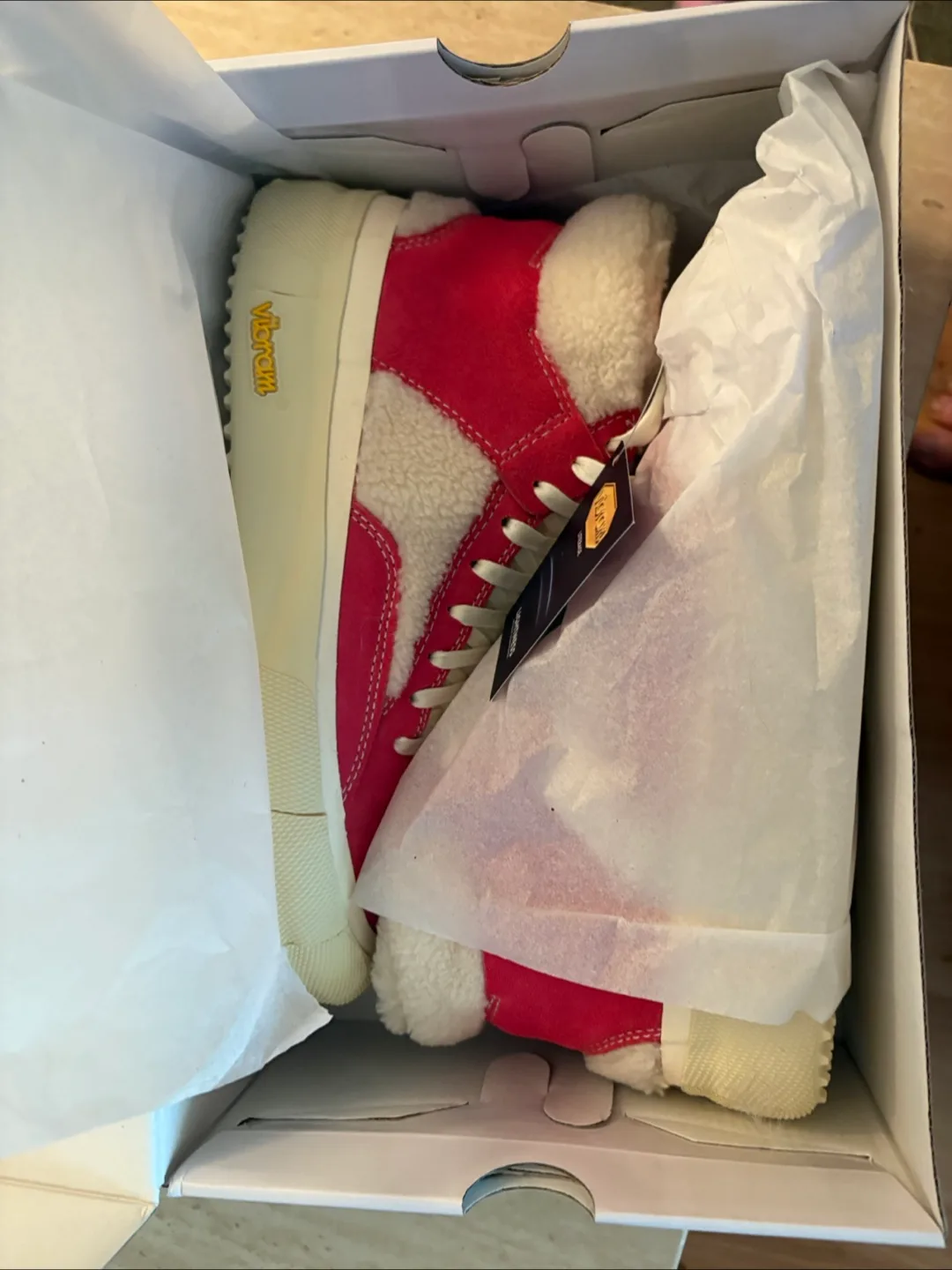 Brandblack  Vibram red Suede Sz 9 Womens image indicator(8)