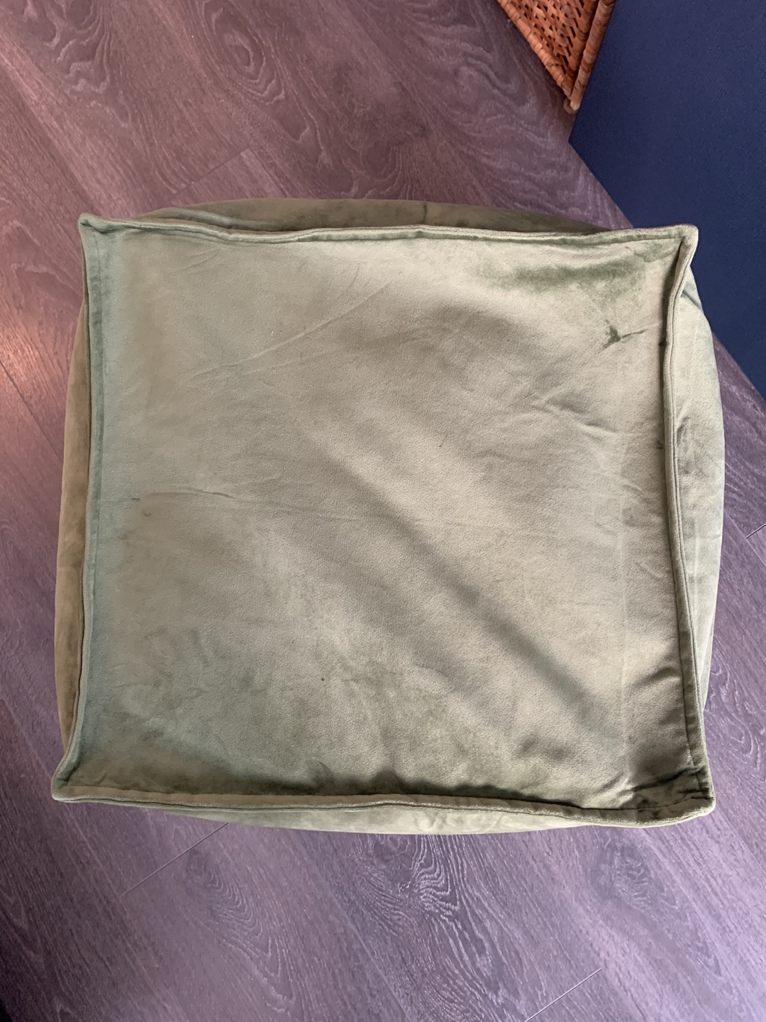Green Velvet Ottoman