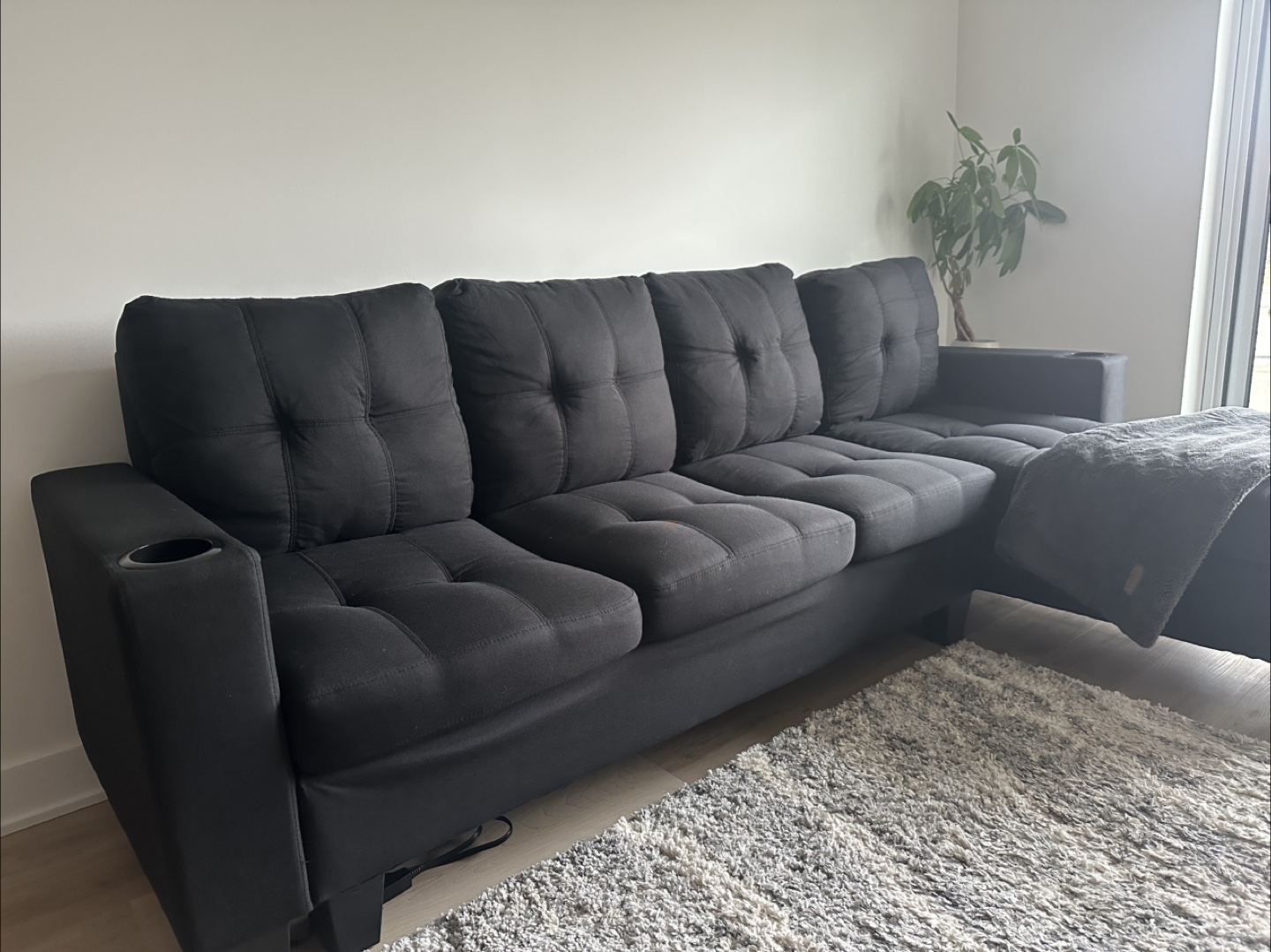 Black Sectional Sofa - photo 5