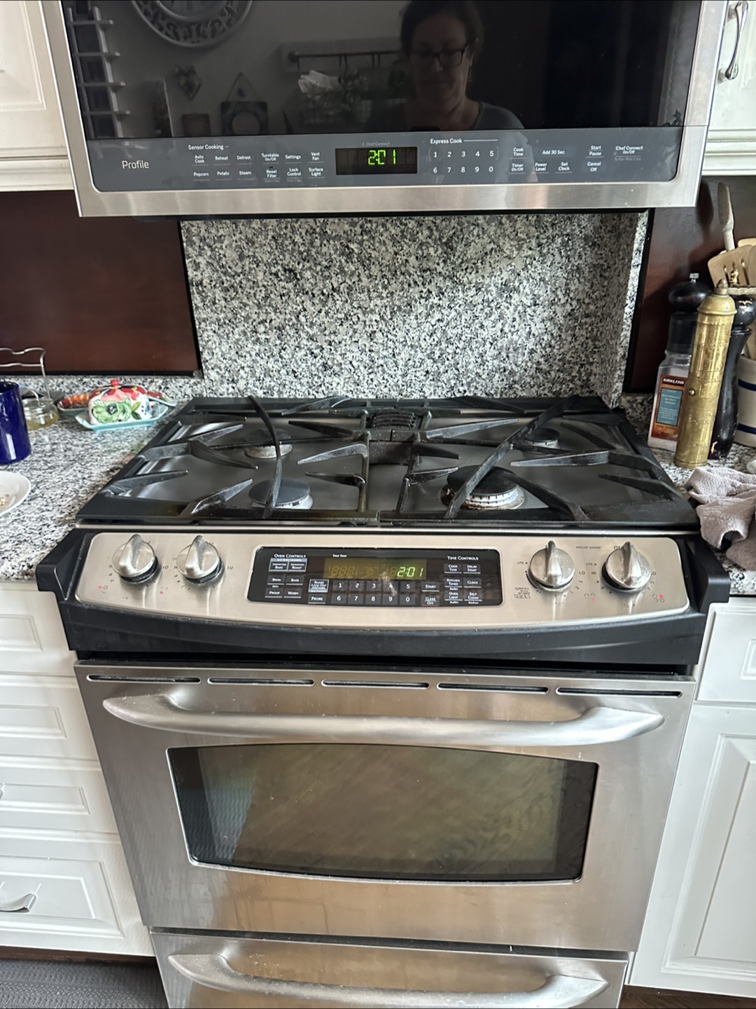 GE Profile Stainless Steel Oven Range and - photo 2