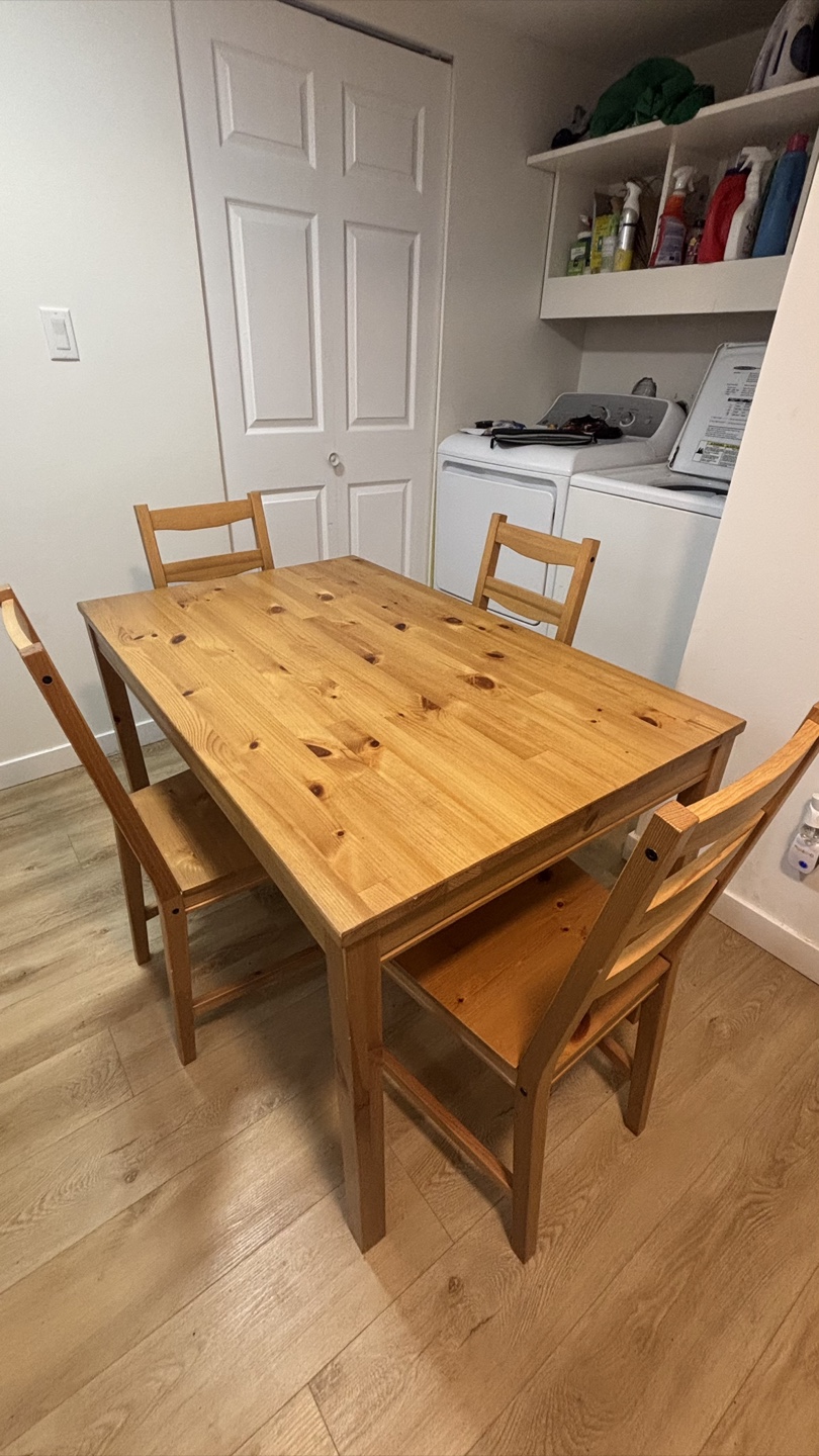 Wooden Dining Table with Chairs - photo 2