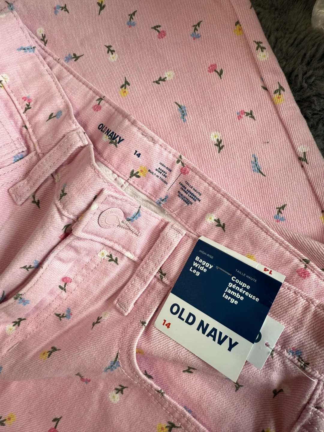 Old Navy Floral Print Jeans, Size 14 image indicator(3)