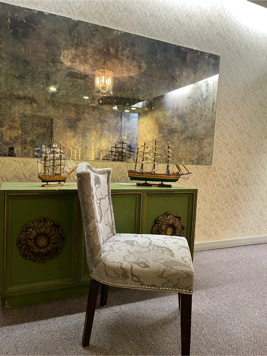 Floral Fabric Dining Chair image indicator(3)