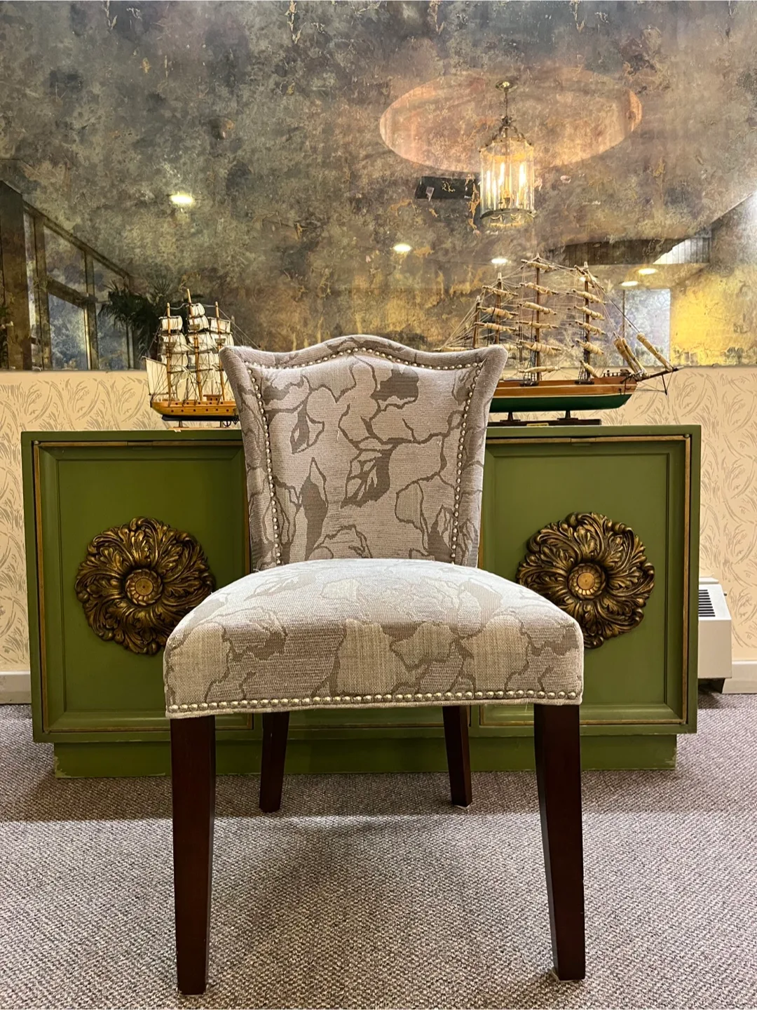 Floral Fabric Dining Chair image indicator(4)