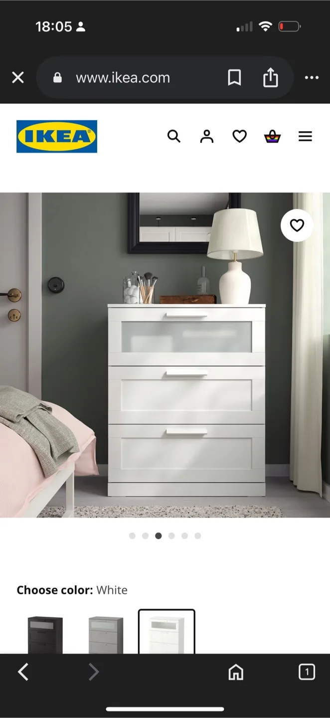 *FREE* IKEA BRIMNES 3-DRAW DRESSER image indicator(5)