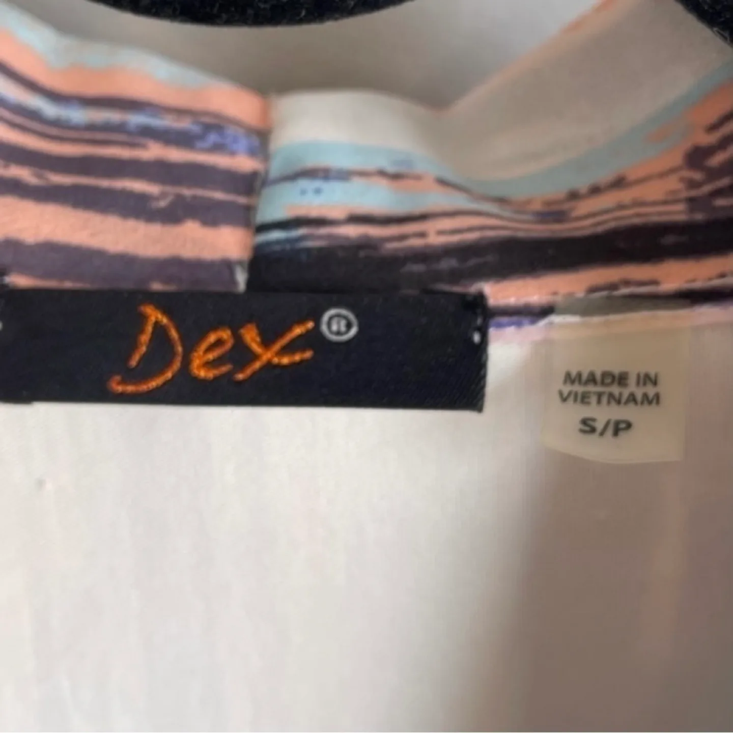 Dex Sleeveless Striped Knee Length Lined Shift Dress Size S image indicator(6)