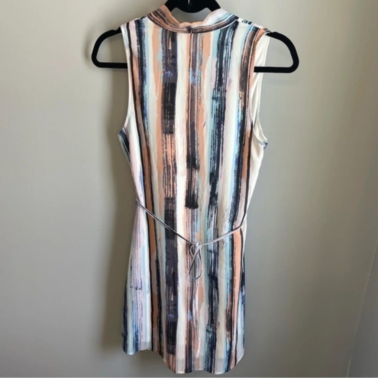 Dex Sleeveless Striped Knee Length Lined Shift Dress Size S image indicator(4)