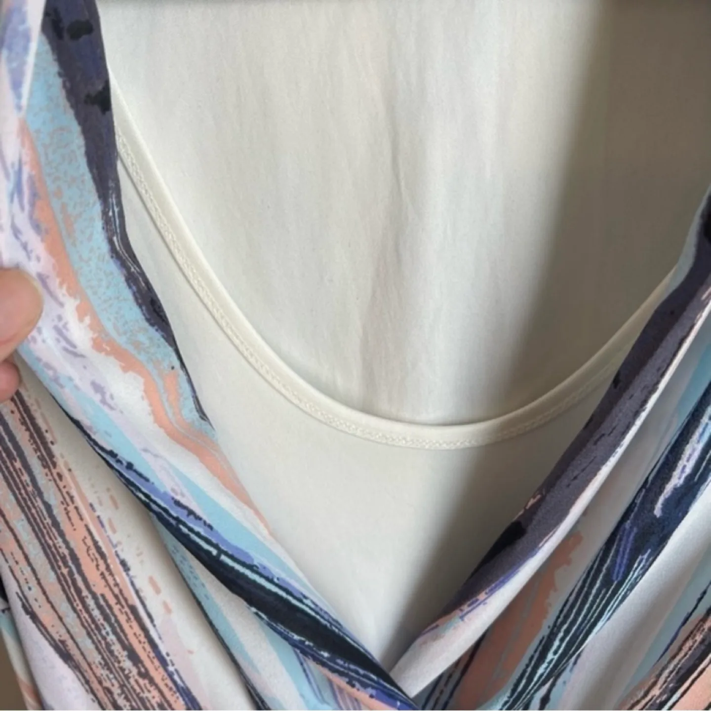 Dex Sleeveless Striped Knee Length Lined Shift Dress Size S image indicator(5)