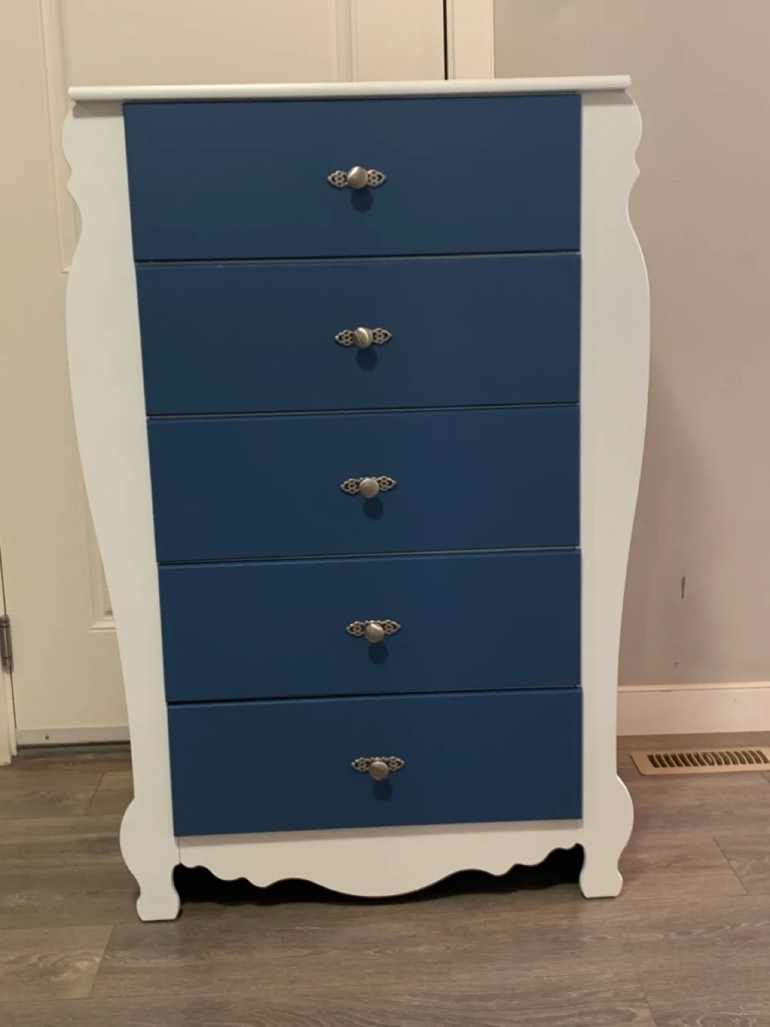 White and Blue Chest of Drawers thumbnail