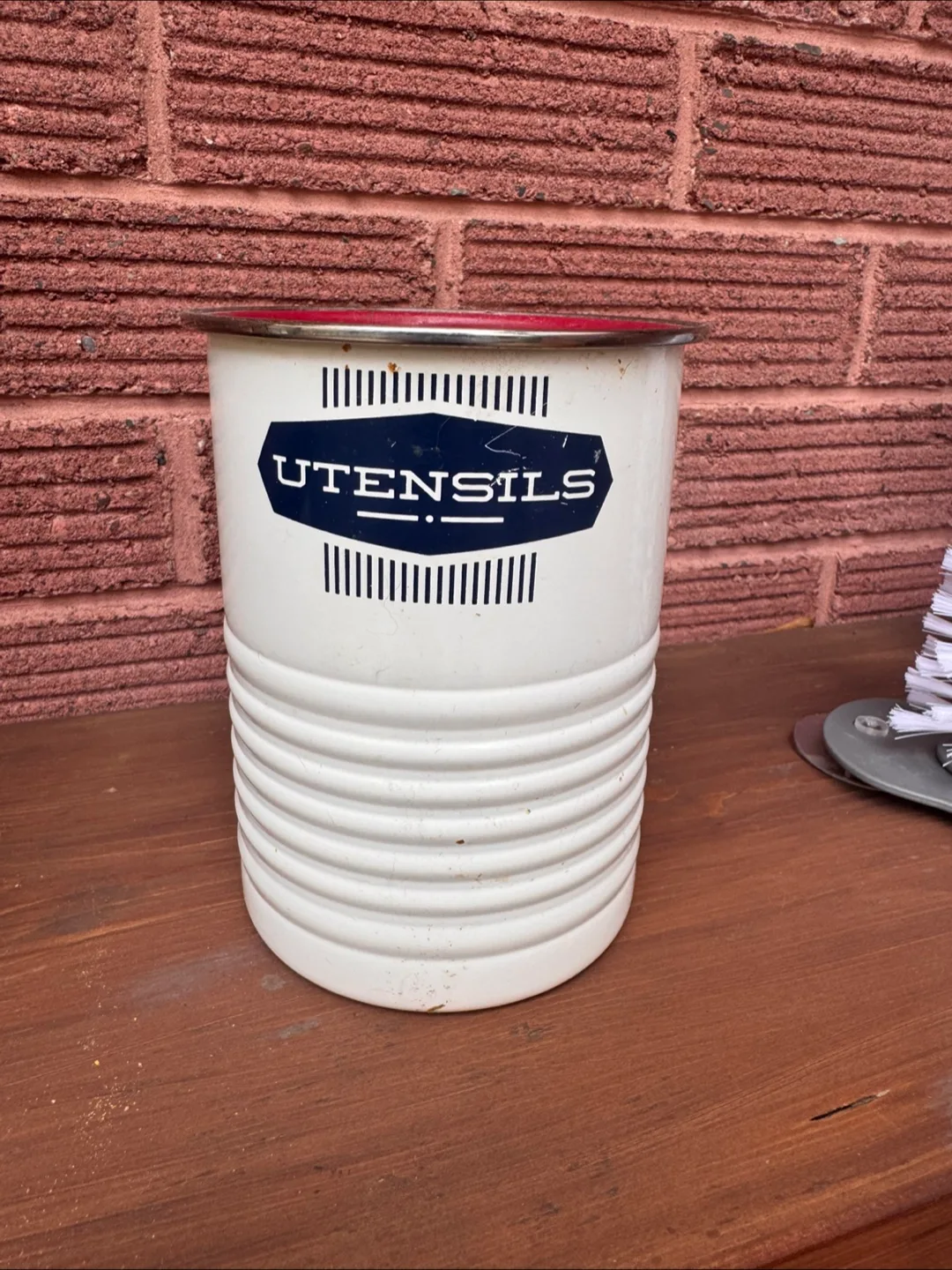 Vintage White Utensil Holder thumbnail