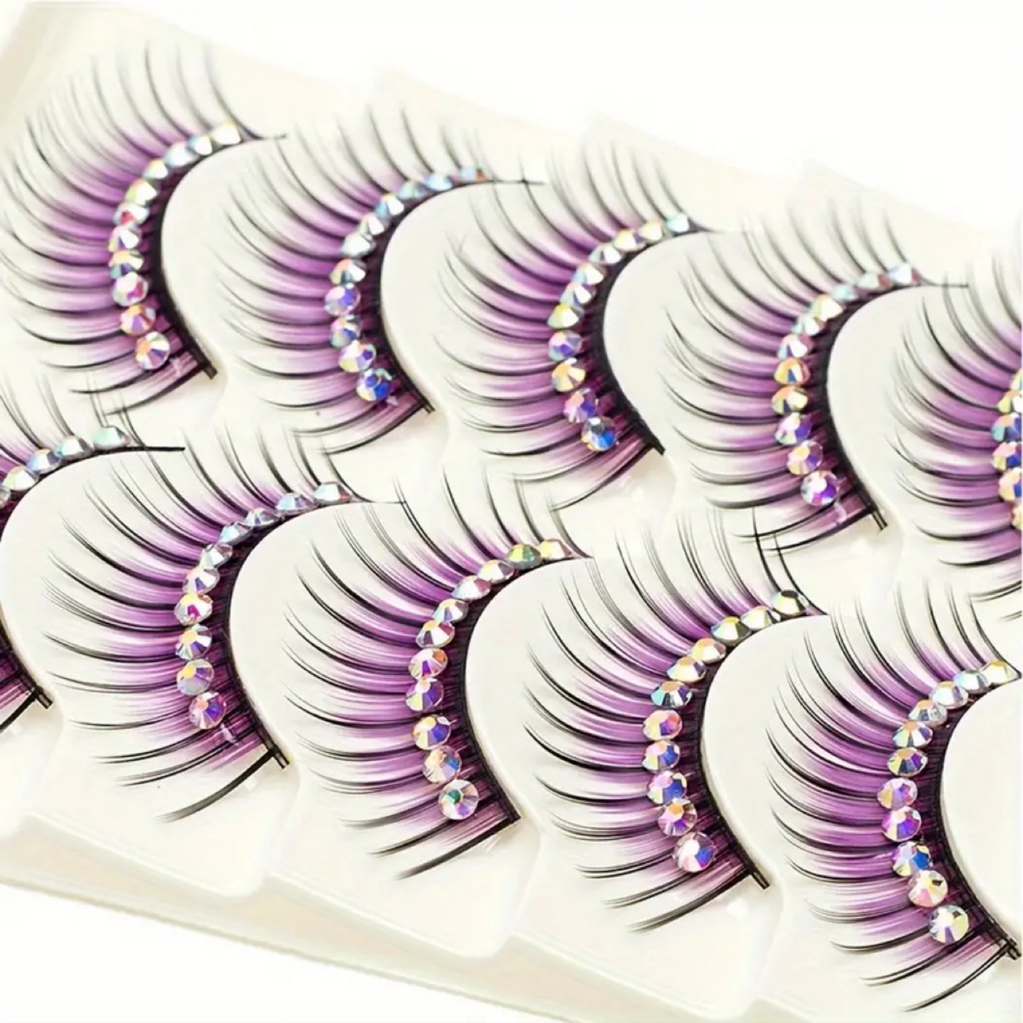 New False Eyelashes with Gems