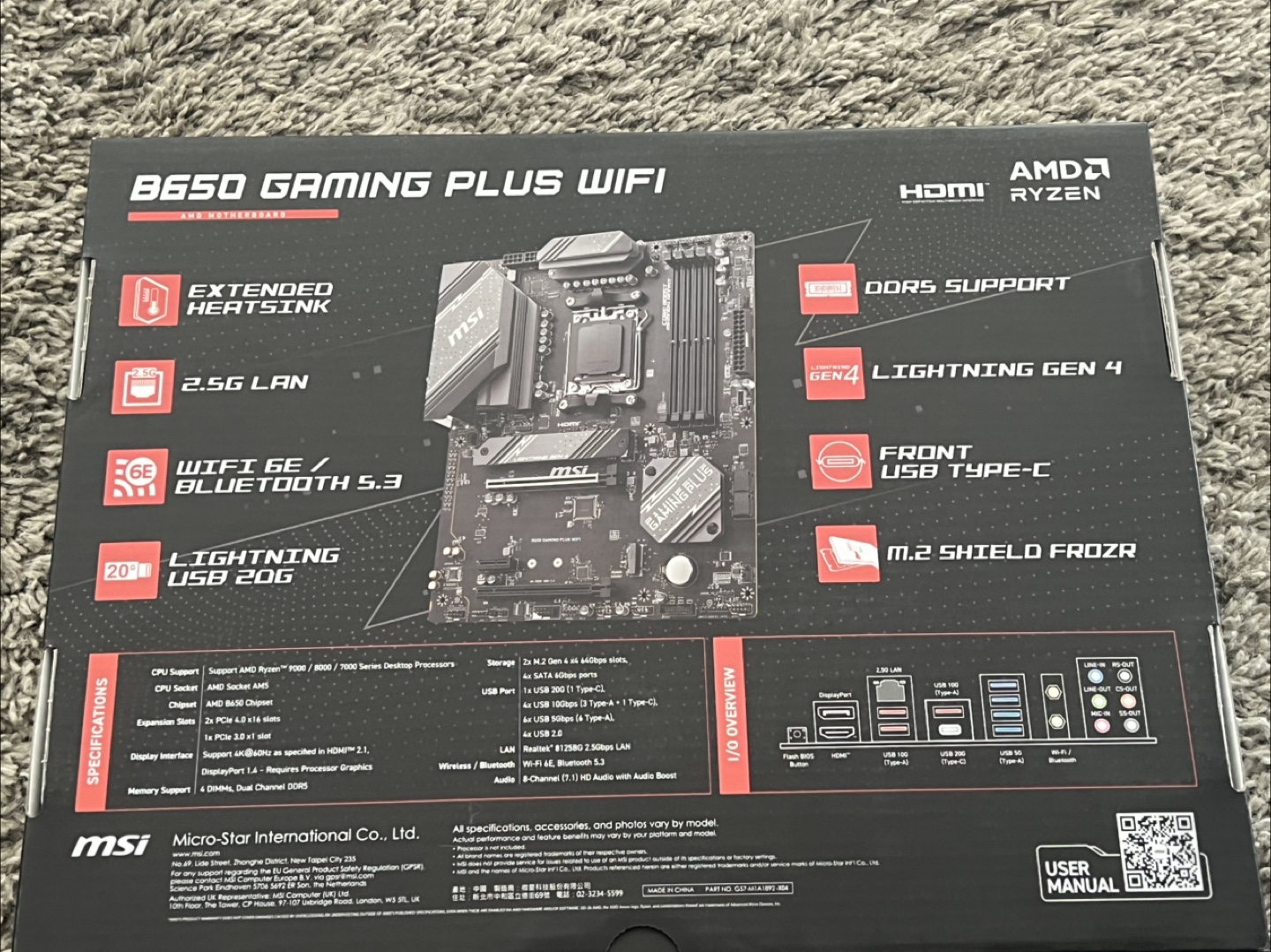 MSI B650 Gaming Plus WiFi Motherboard - photo 2