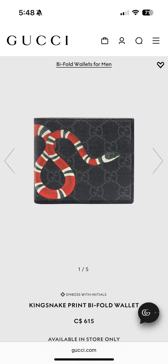 Gucci Kingsnake Bi-Fold Wallet image indicator(5)