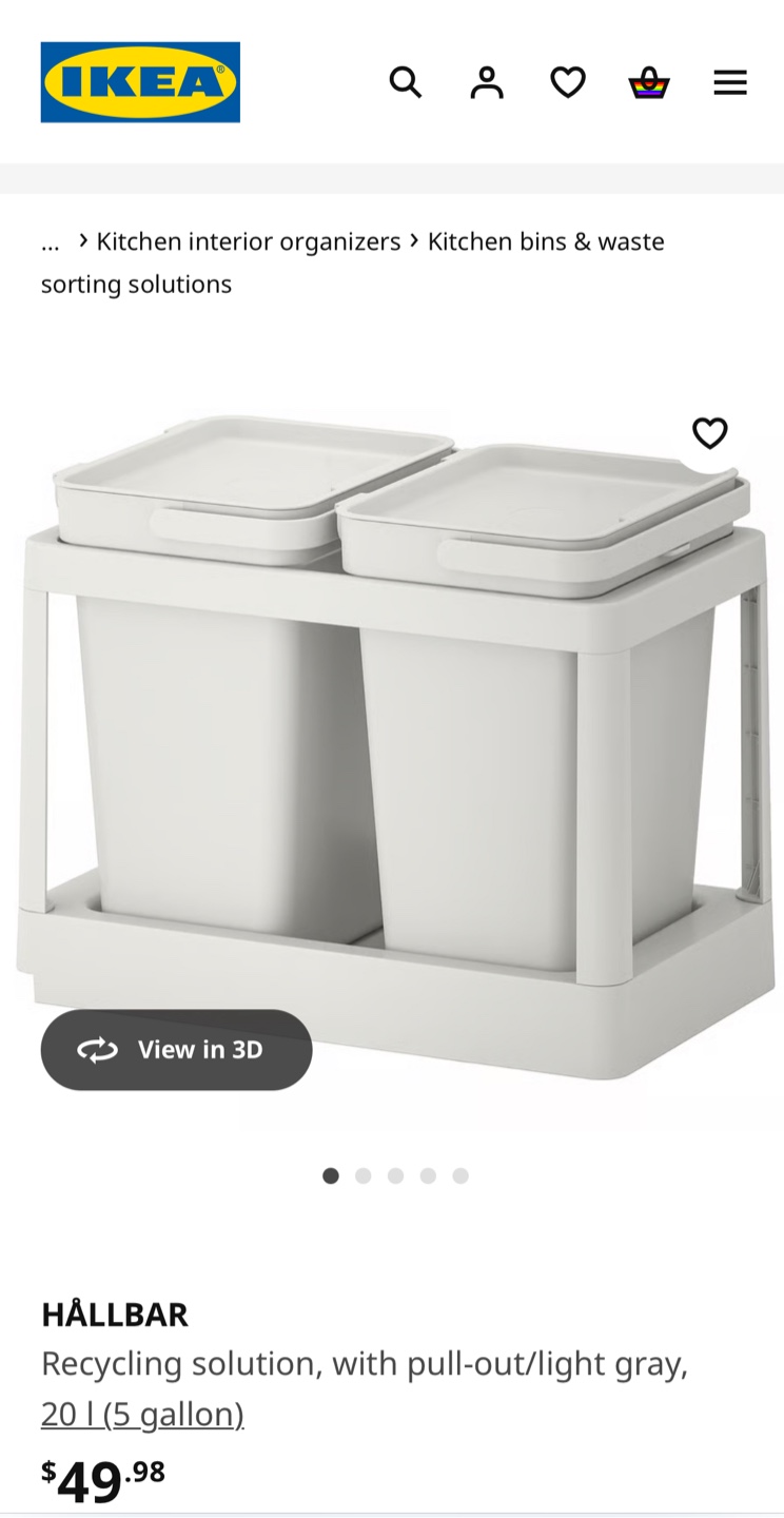 IKEA HÄLLBAR Recycling Bin - photo 3