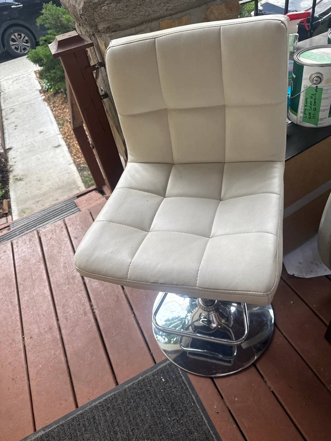 White Square Stool thumbnail