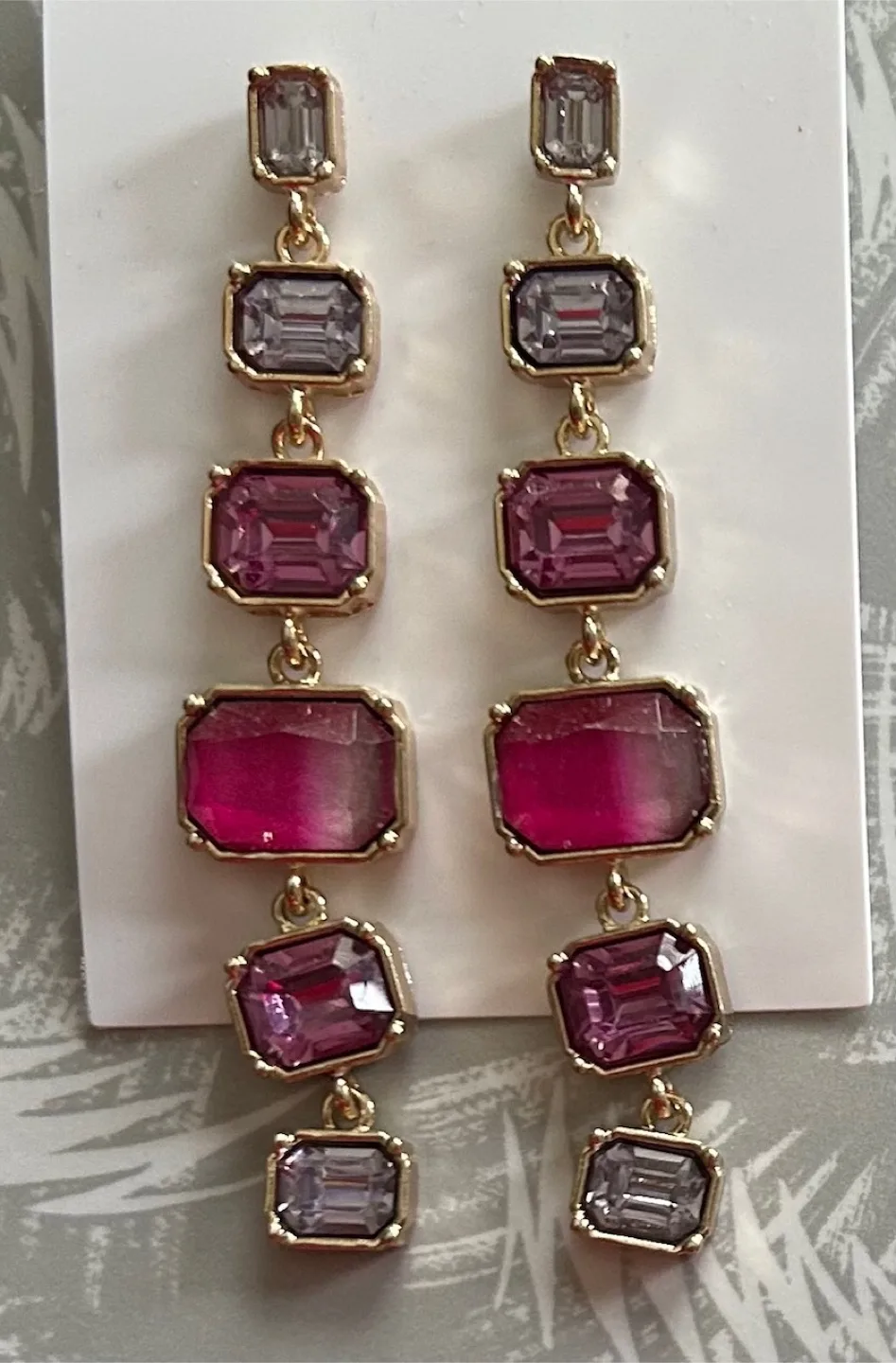 🤩 Joe Fresh Pink and Purple Stone Earrings image indicator(2)