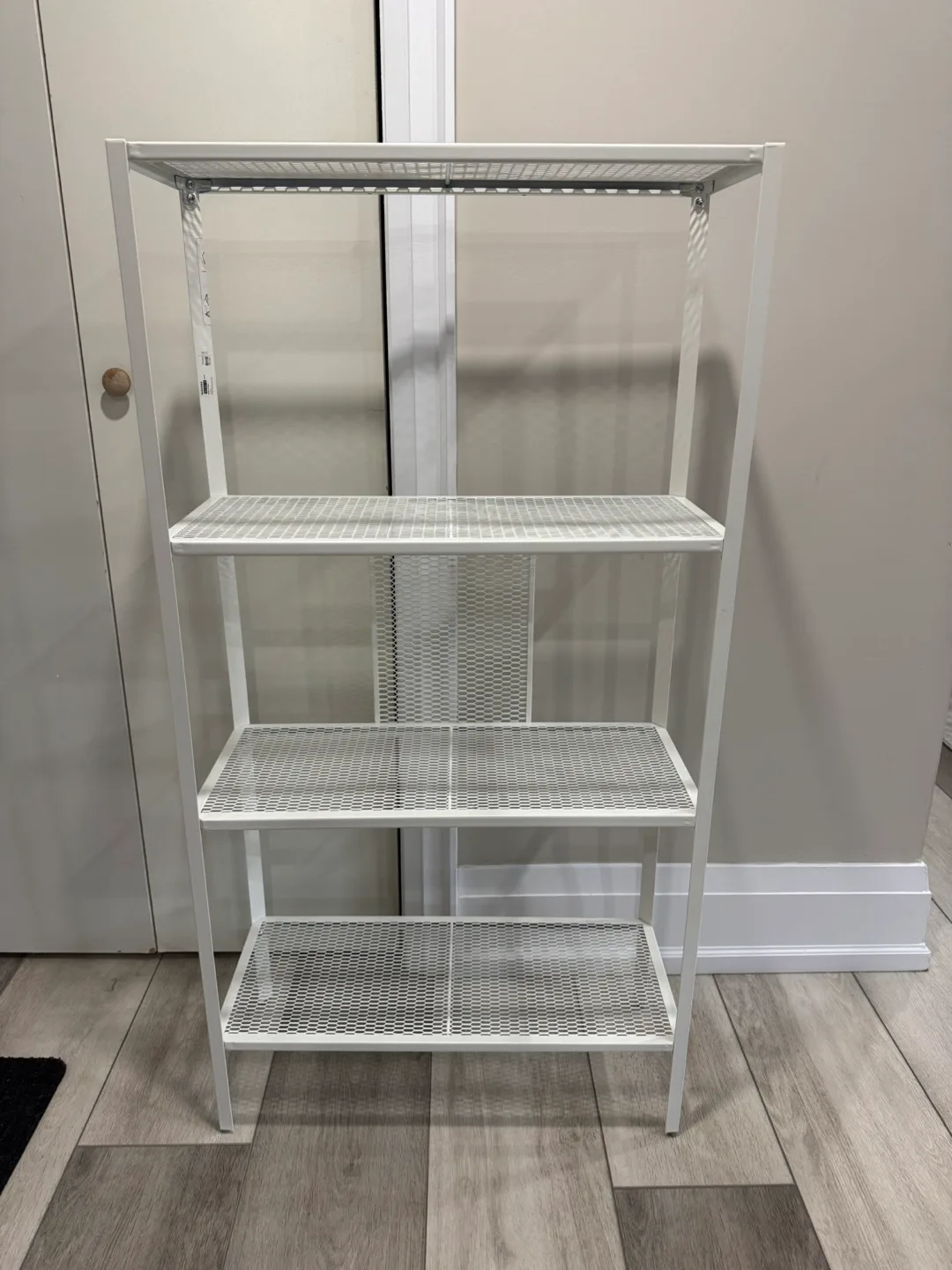 White Metal Shelf Unit thumbnail