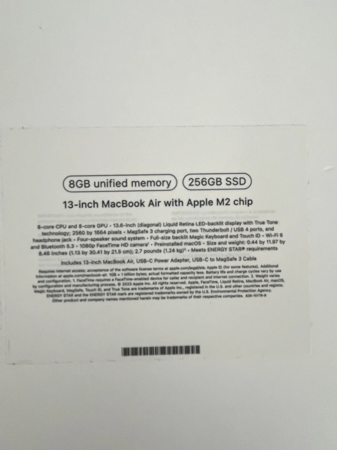 Apple MacBook Air M2 Box Only image indicator(3)