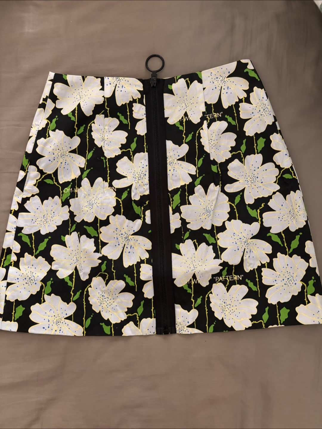Off-White Floral Mini Skirt