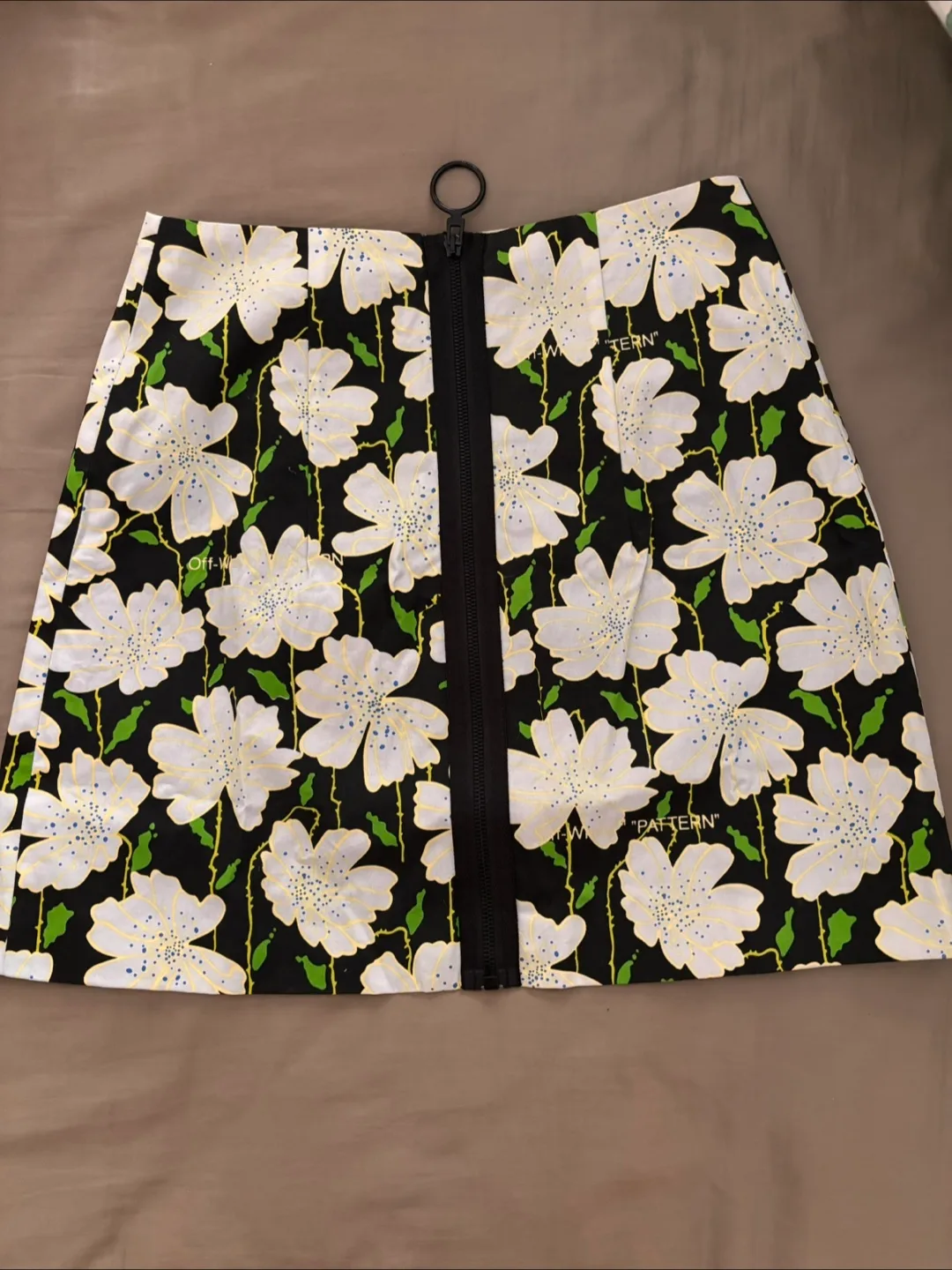 Off-White Floral Mini Skirt