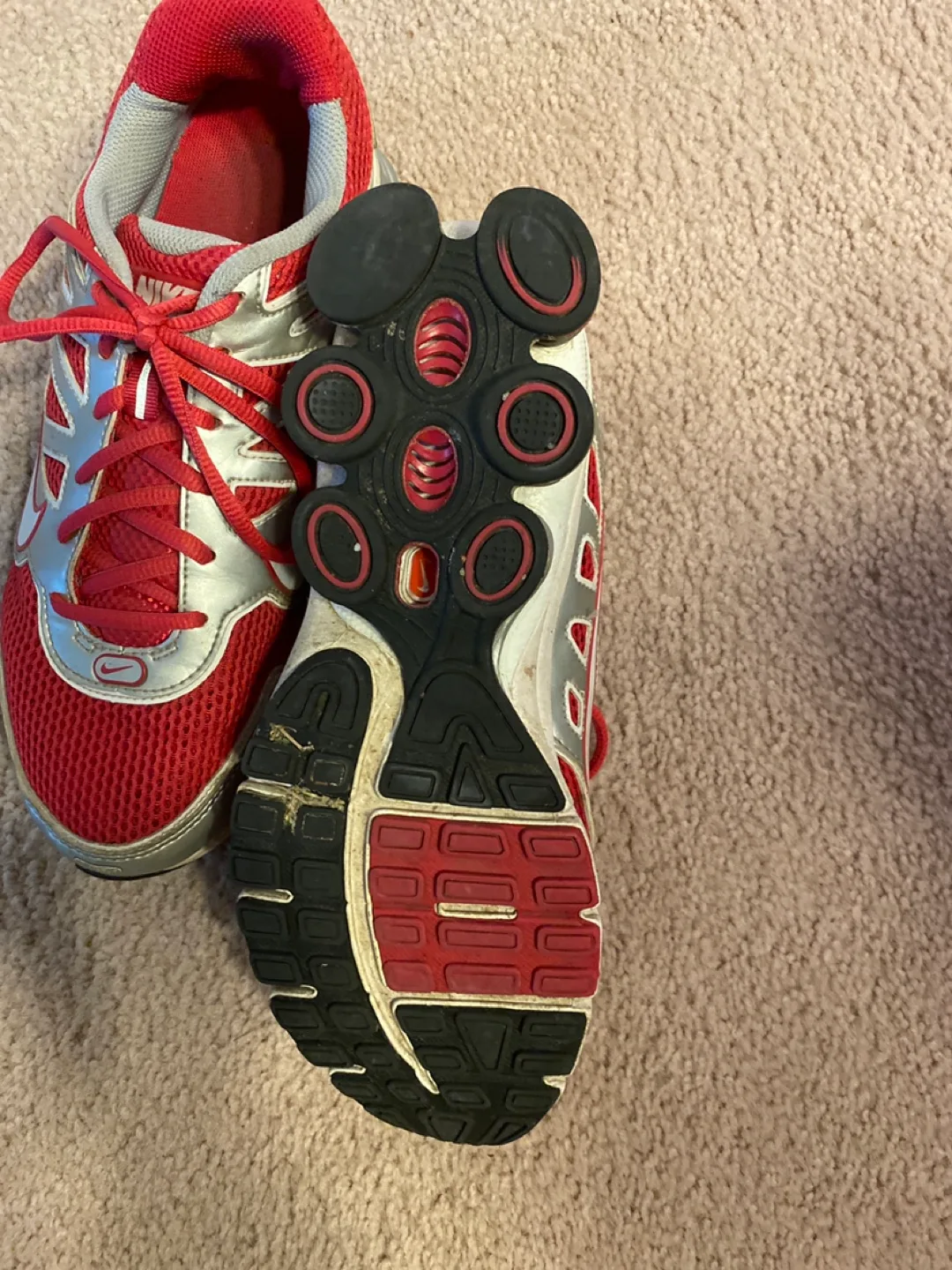 Nike Red & Silver Sneakers -size10 women’s image indicator(2)