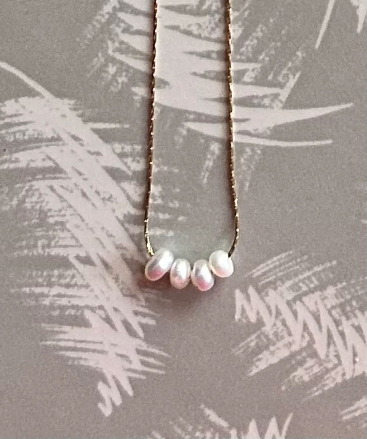 🤩 Gold Pearl Necklace Ocean’s Whisper image indicator(3)