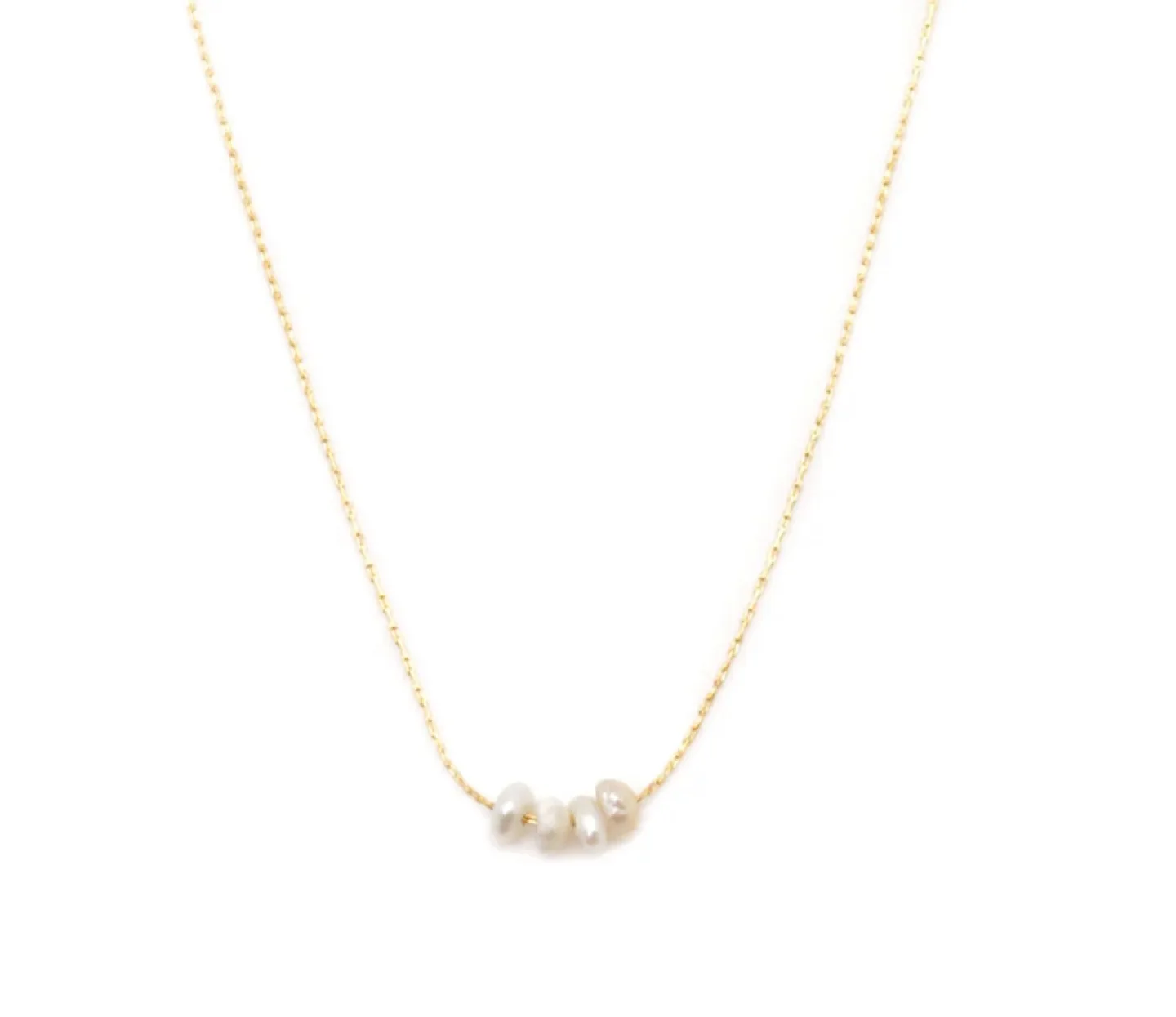 🤩 Gold Pearl Necklace Ocean’s Whisper image indicator(6)