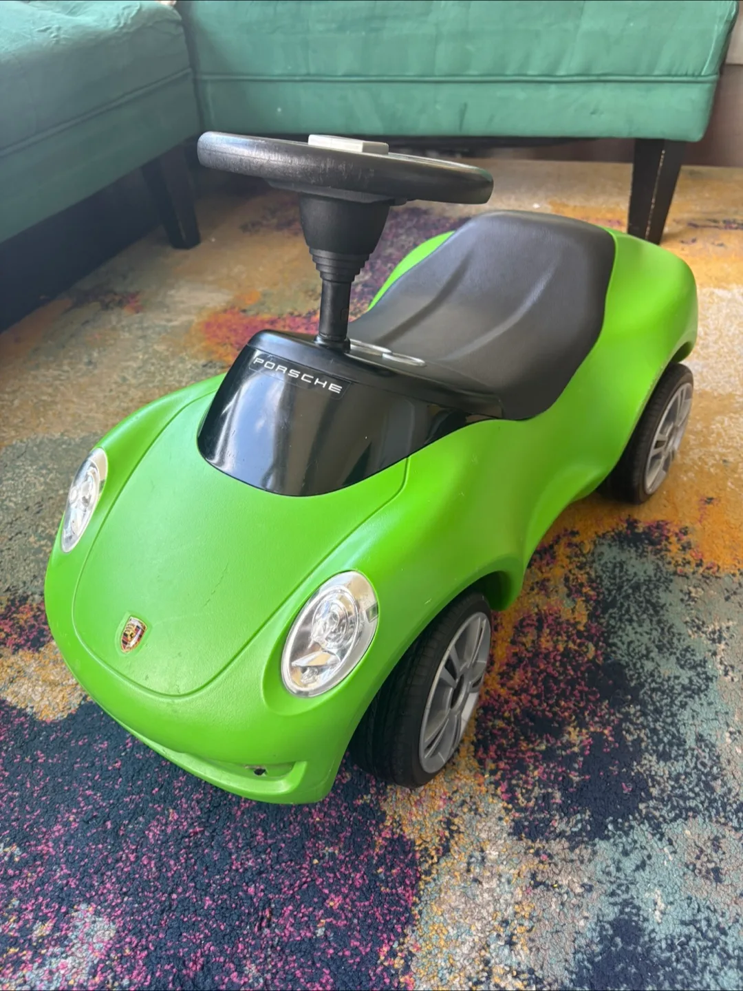 Porsche Ride-On Toy Car - Lime Green image indicator(2)