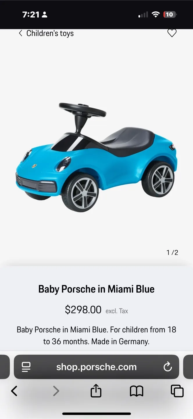 Porsche Ride-On Toy Car - Lime Green image indicator(5)