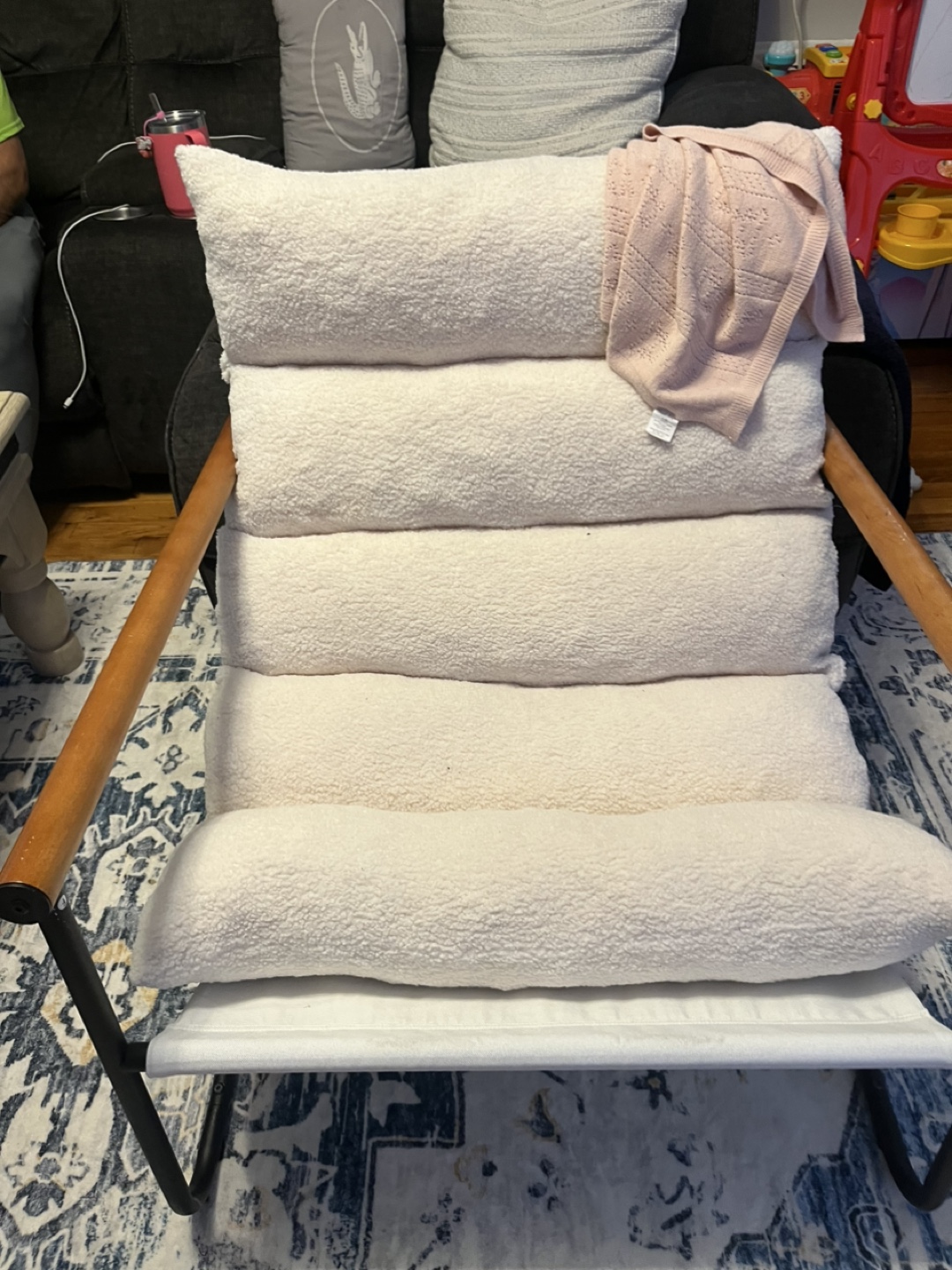 White Sherpa Lounge Chair