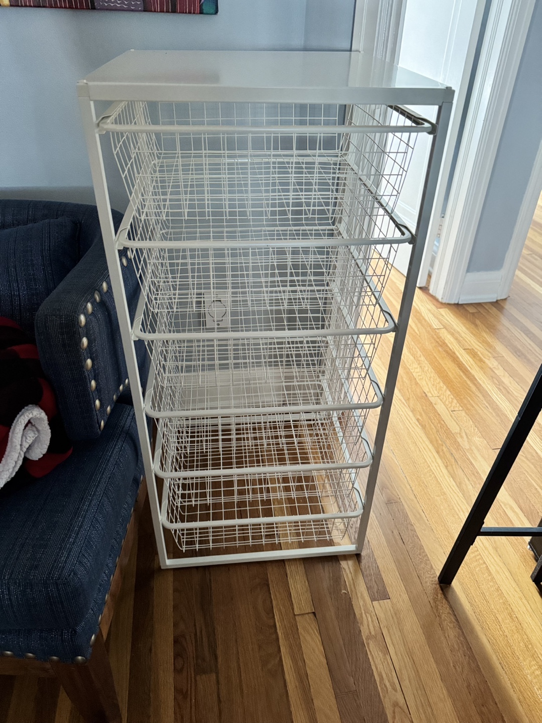 IKEA White Wire Storage Unit