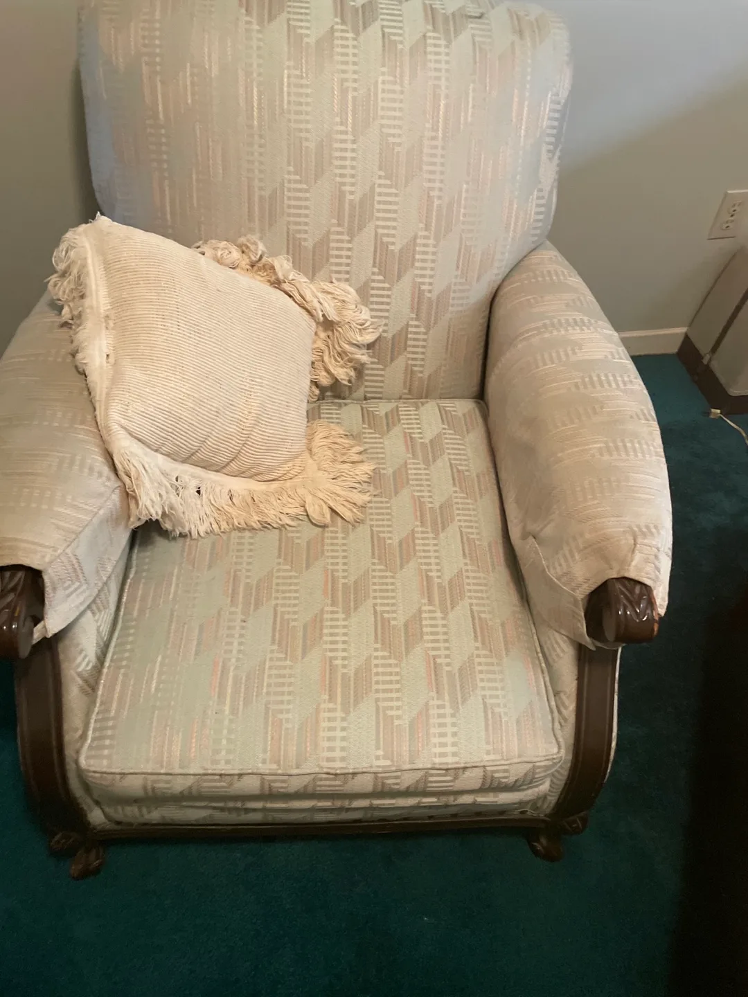 Vintage Armchair with Pillow thumbnail