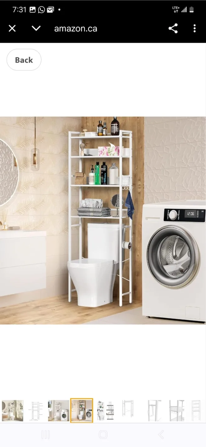 White Over-the-Toilet Shelf thumbnail