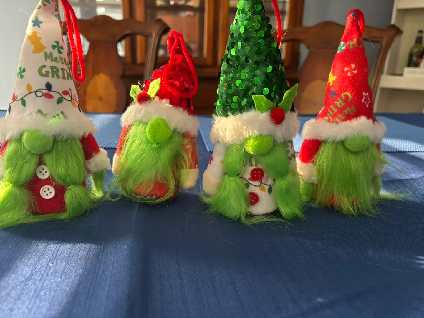 Light up Grinch Gnome Ornaments image indicator(3)