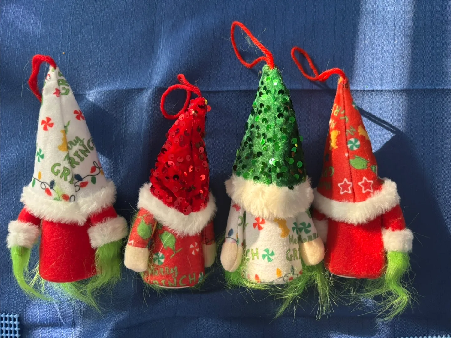 Light up Grinch Gnome Ornaments image indicator(2)