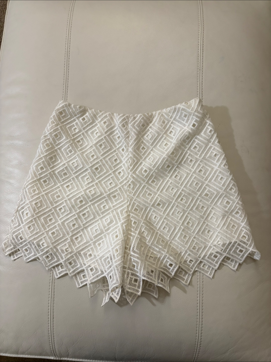 Sandro Paris White Lace Shorts