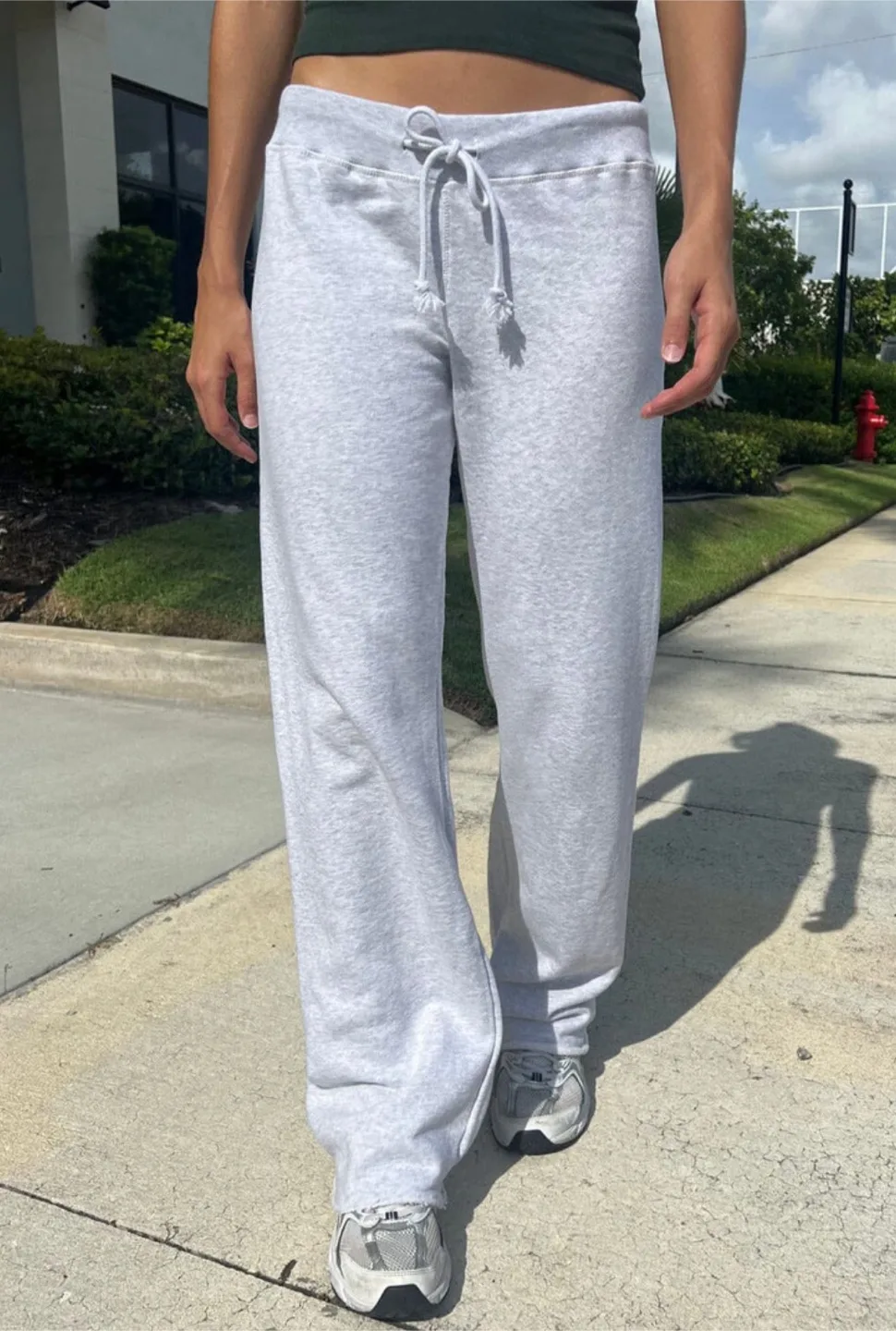 Brandy Melville Grey Rainey Cotton Sweatpants thumbnail