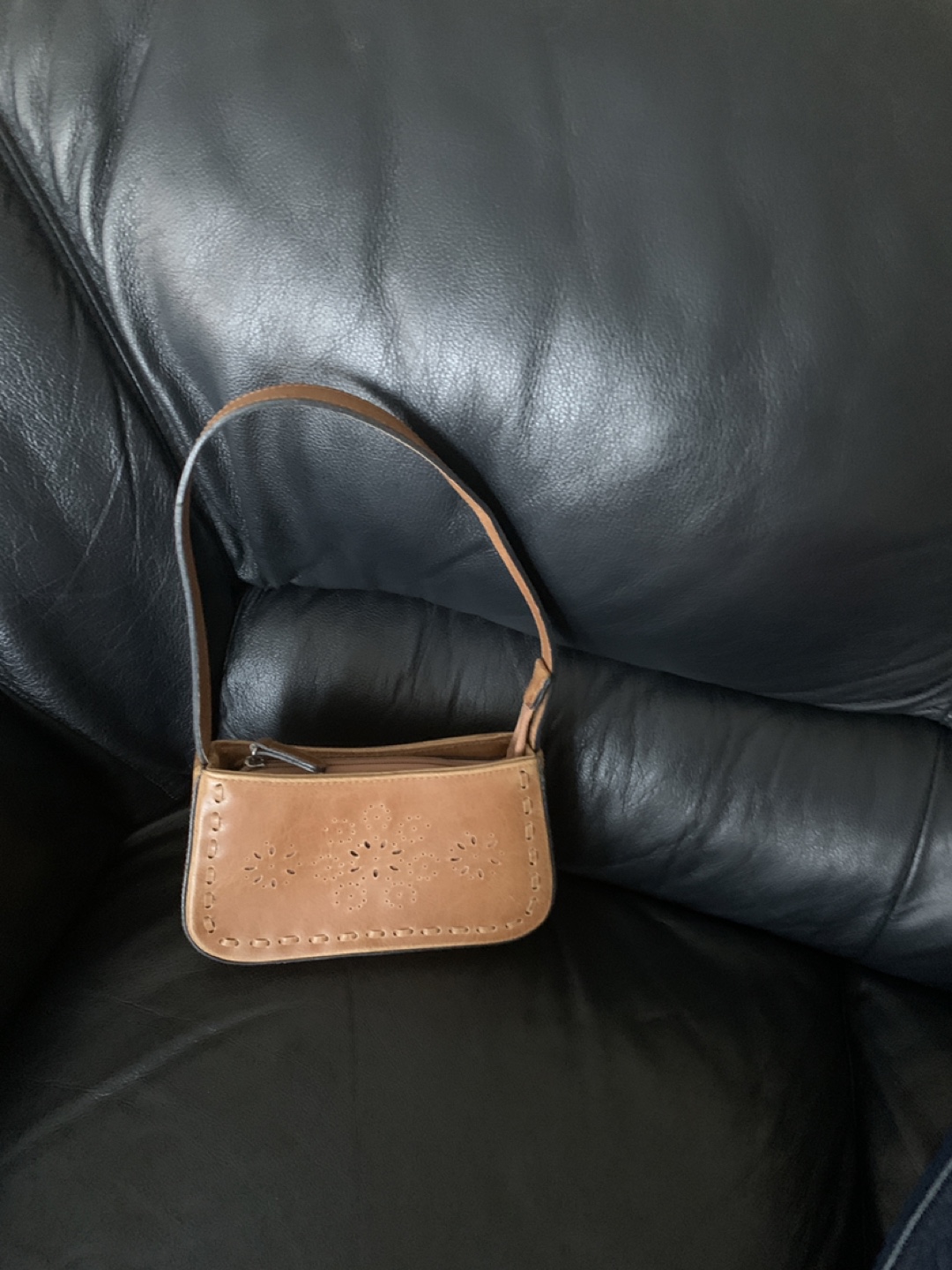 Brown Leather Shoulder Bag