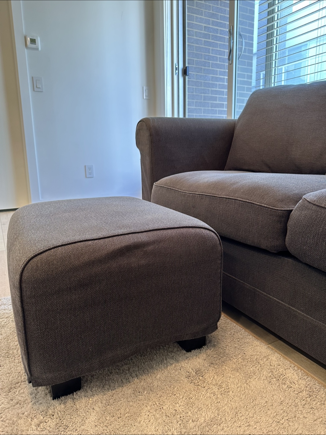 Dark Grey Sofa with Ottoman - photo 5