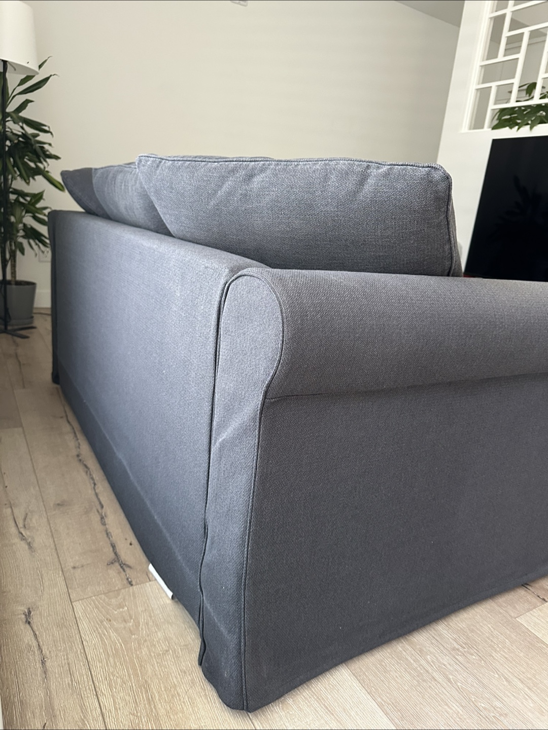 Dark Grey Sofa with Ottoman - photo 3