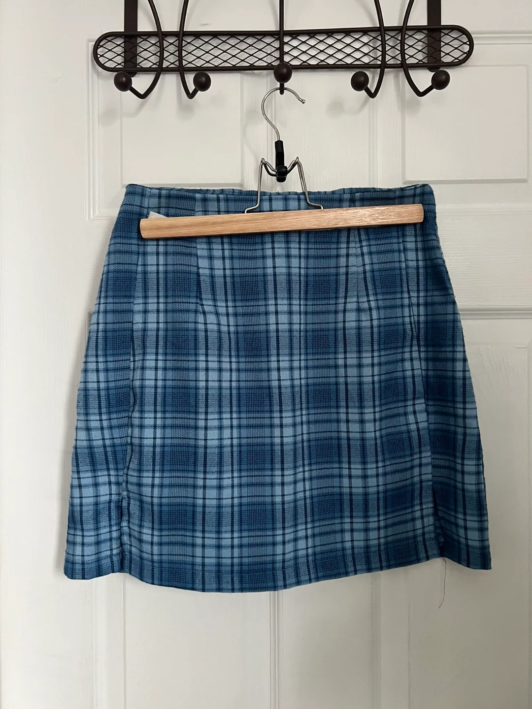 Blue Plaid Mini Skirt thumbnail