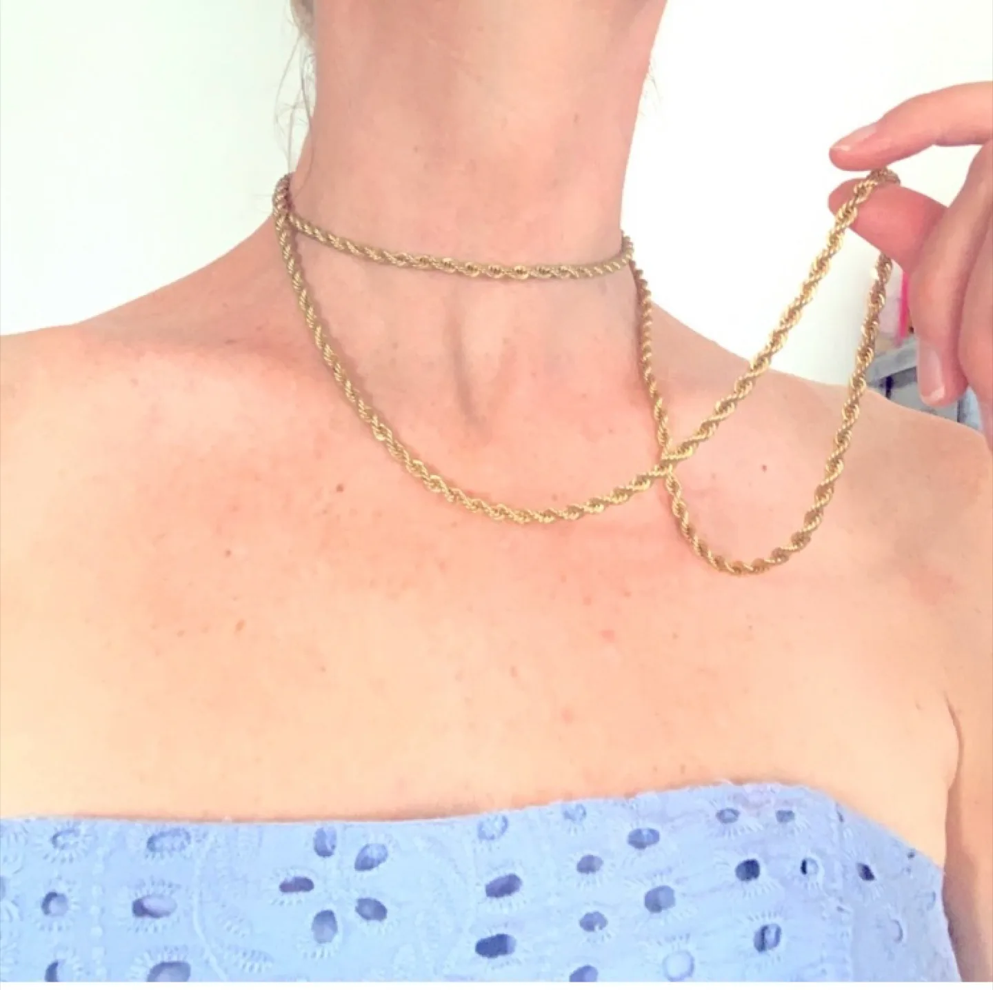 WEIGHTY 1970’s Goldfill Rope Chain. Very heavy with gold fill 💫! image indicator(7)