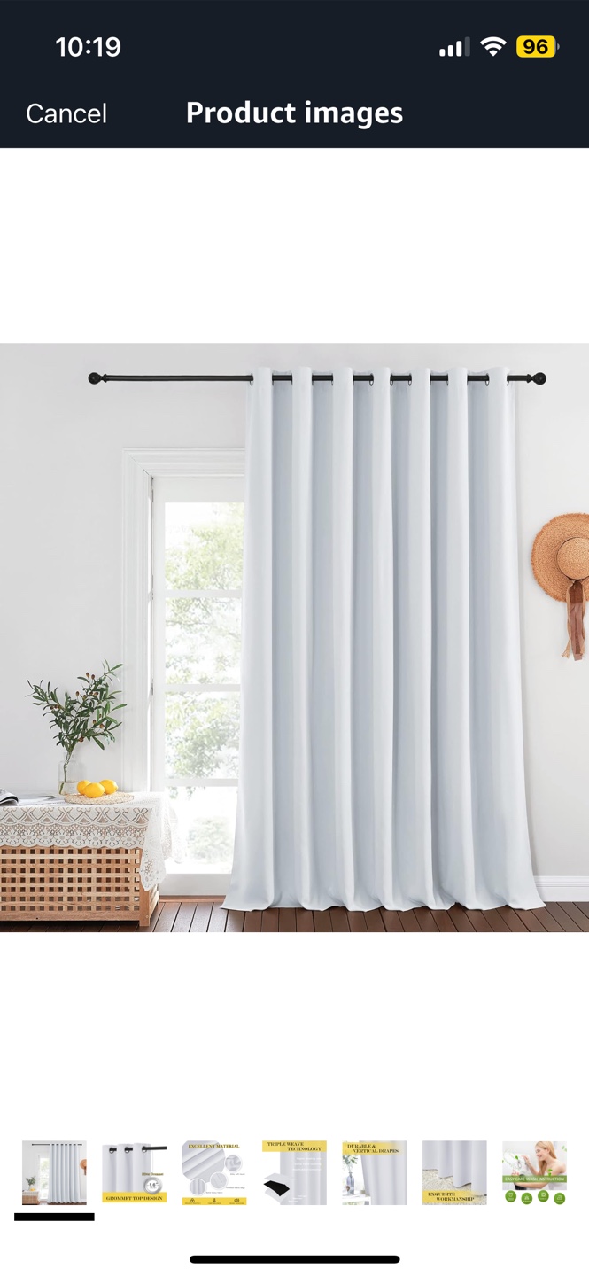 White Grommet Curtains(long)