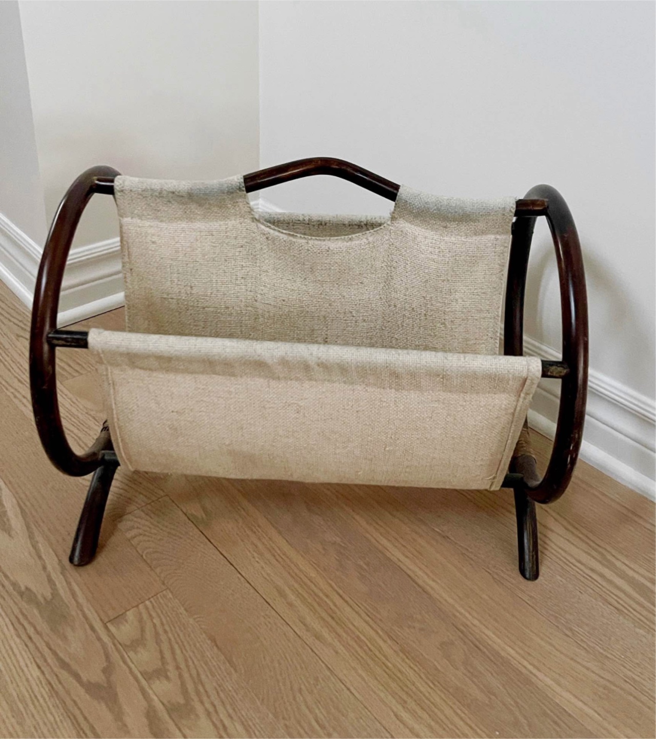 Vintage MCM Bentwood Magazine Rack
