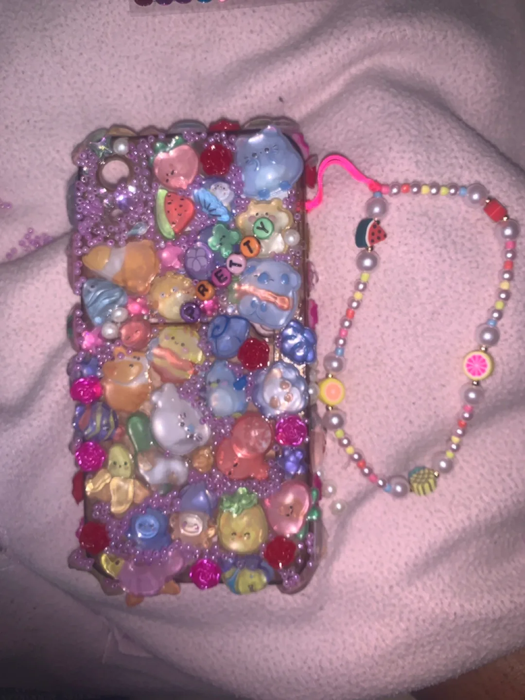 ✨🍓 PRETTY IN PLUSH 🍑💖 XR Phone Case - Includes Charm thumbnail
