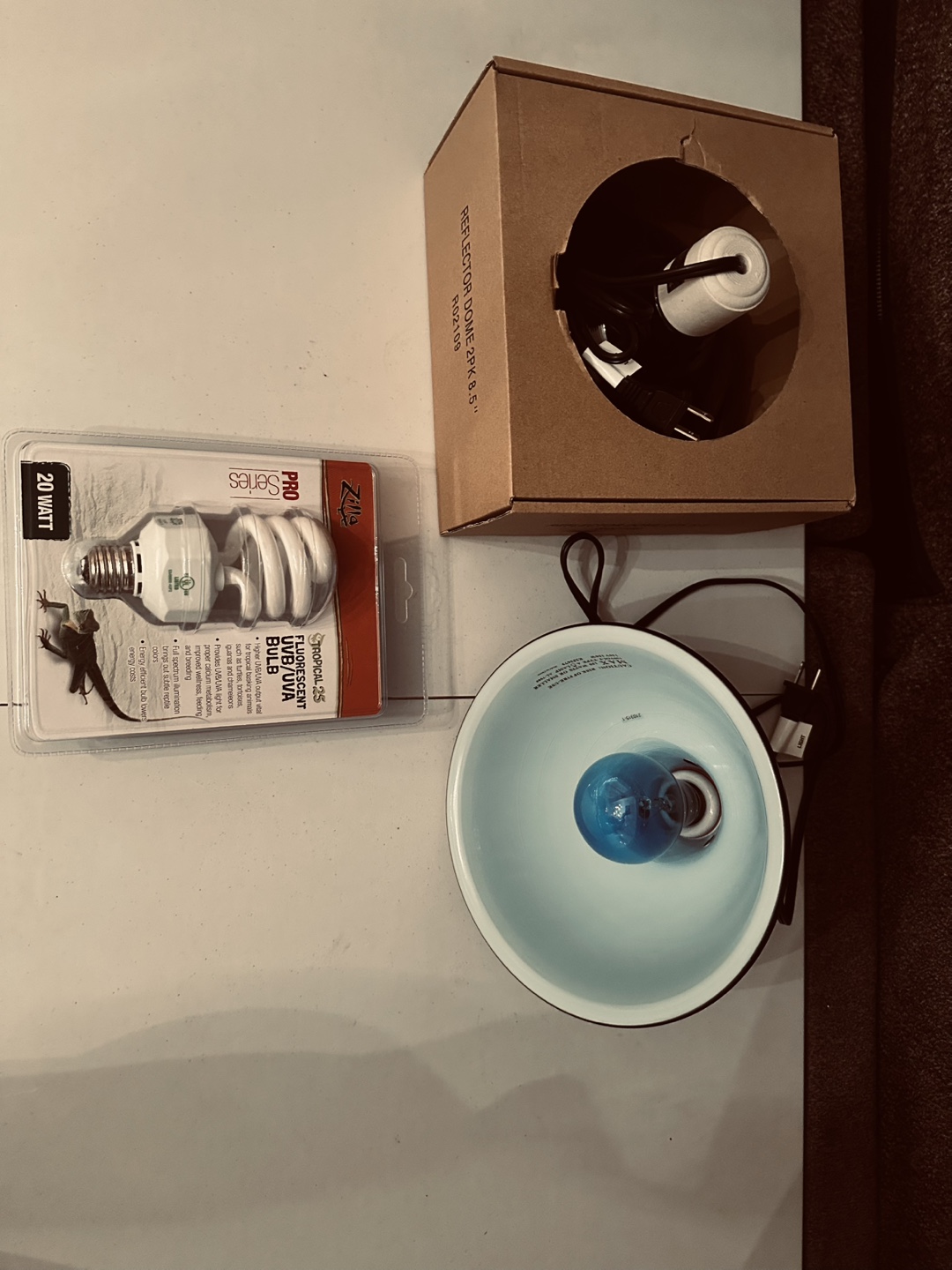 Reptile Heating Lamp and Bulb Set