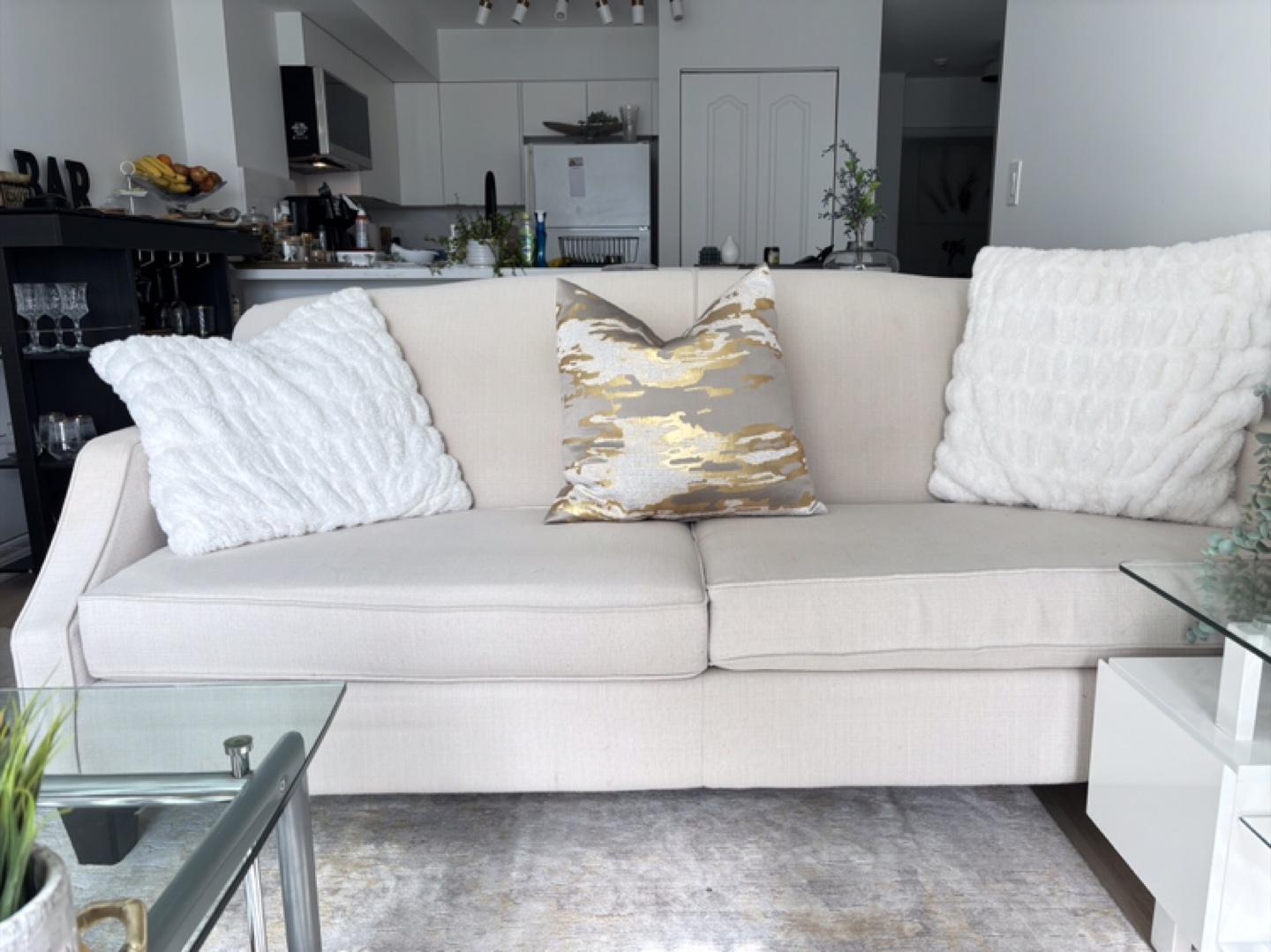 Cream-Coloured Sofa